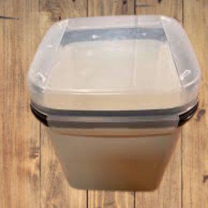 TUPPERWARE Cube MODULAR MATE Container 1621 + 2204 Hinged BLUE LID